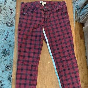 Democracy Red Plaid Freedom Jeggings